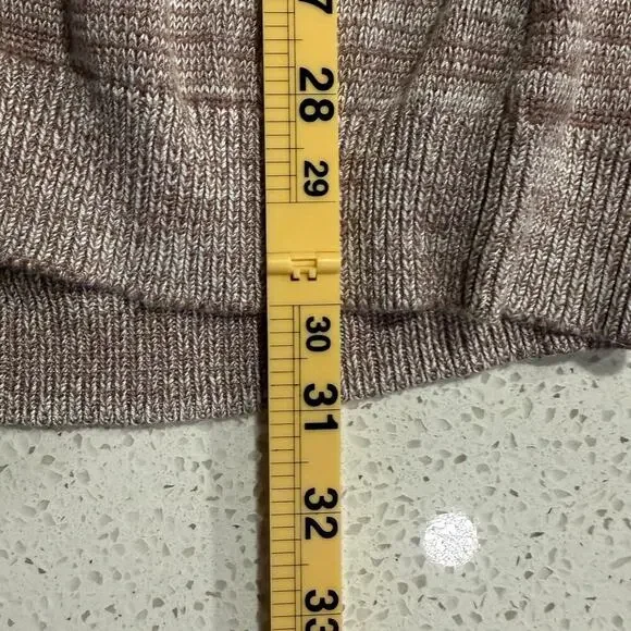 Sans Souci Halter Knit Mini Dress Brown Neutral Stretch Bodycon Large Vacation - Picture 9 of 9